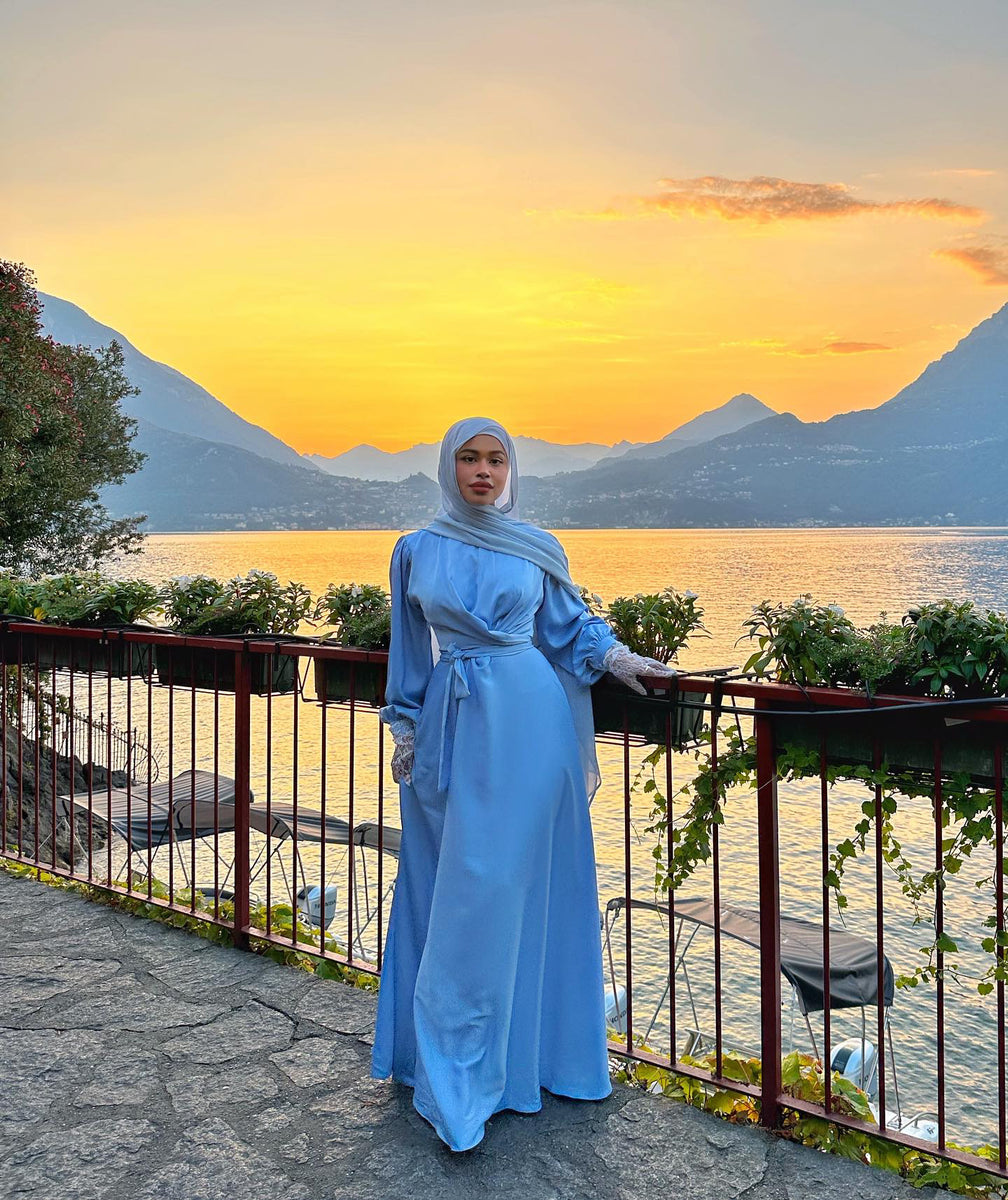 トップス MAATEE&SONS 25SS ELIZABETH SEASILK blue2 MAATEE&SONS 25SS ELIZABETH SEASILK blue2