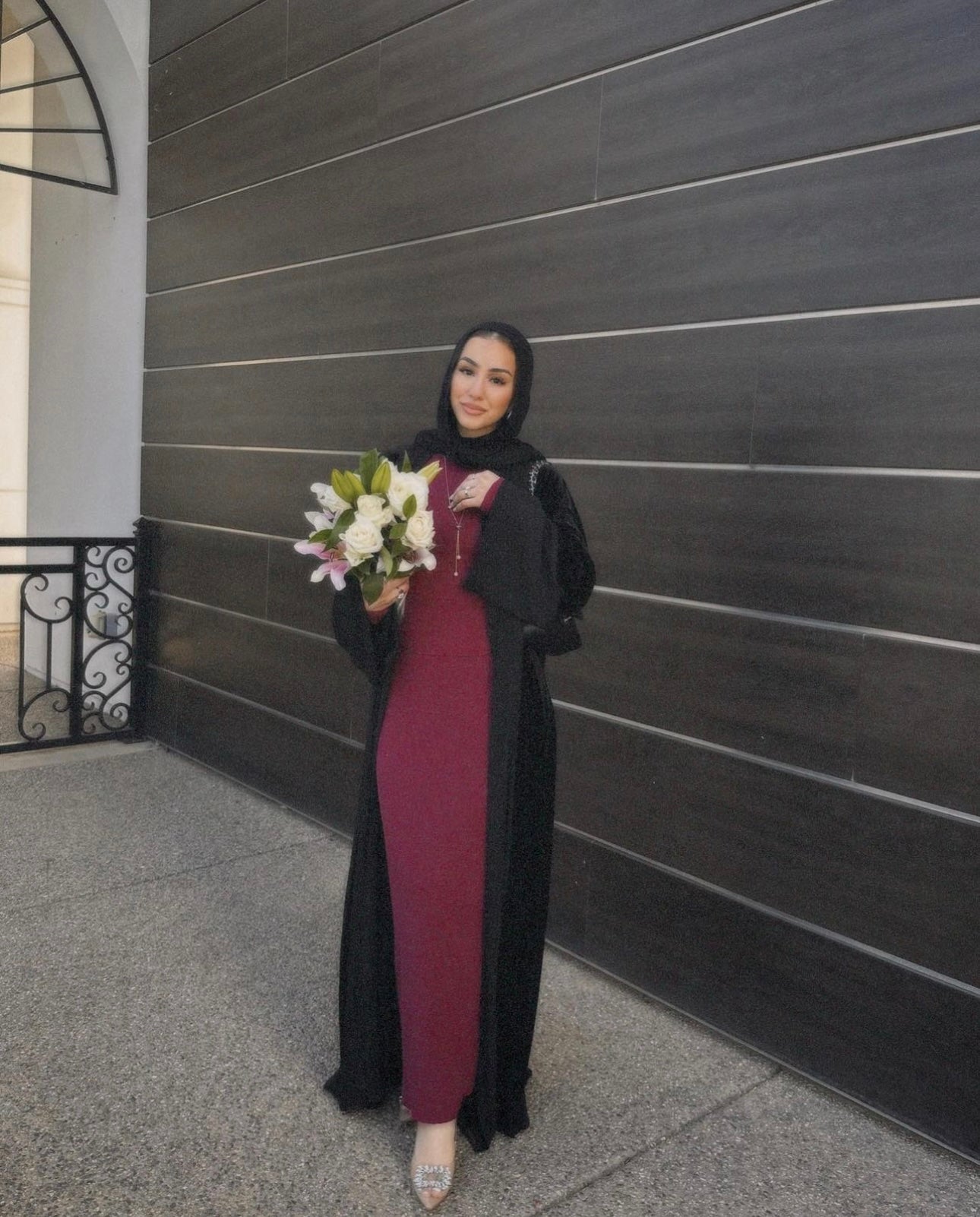 Black Velvet Abaya (includes matching hijab)