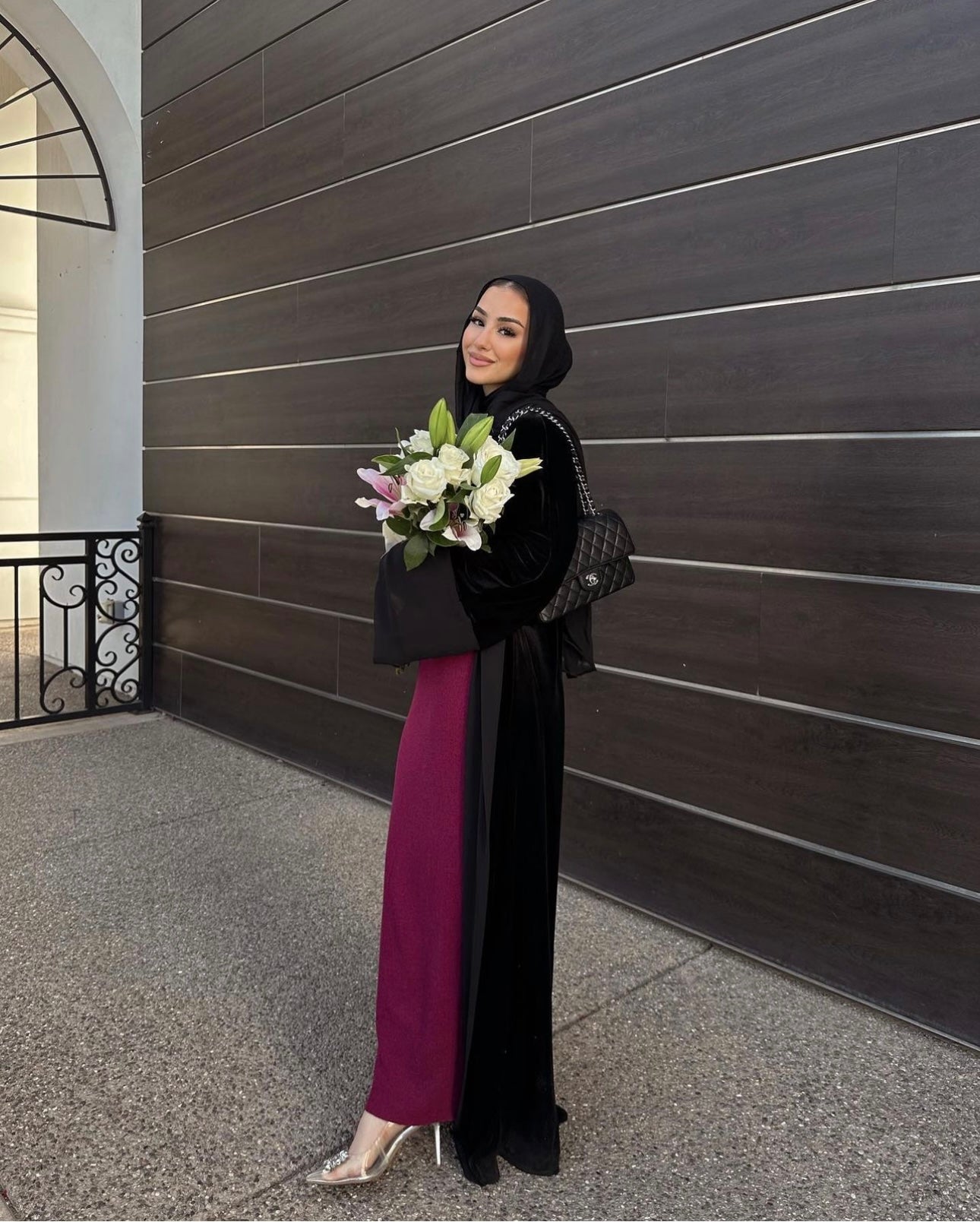 Black Velvet Abaya (includes matching hijab)
