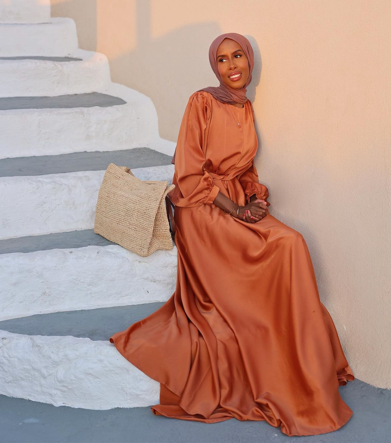 copper satin dress with sleeves Impeccably Dressed Satin Dress In Copper