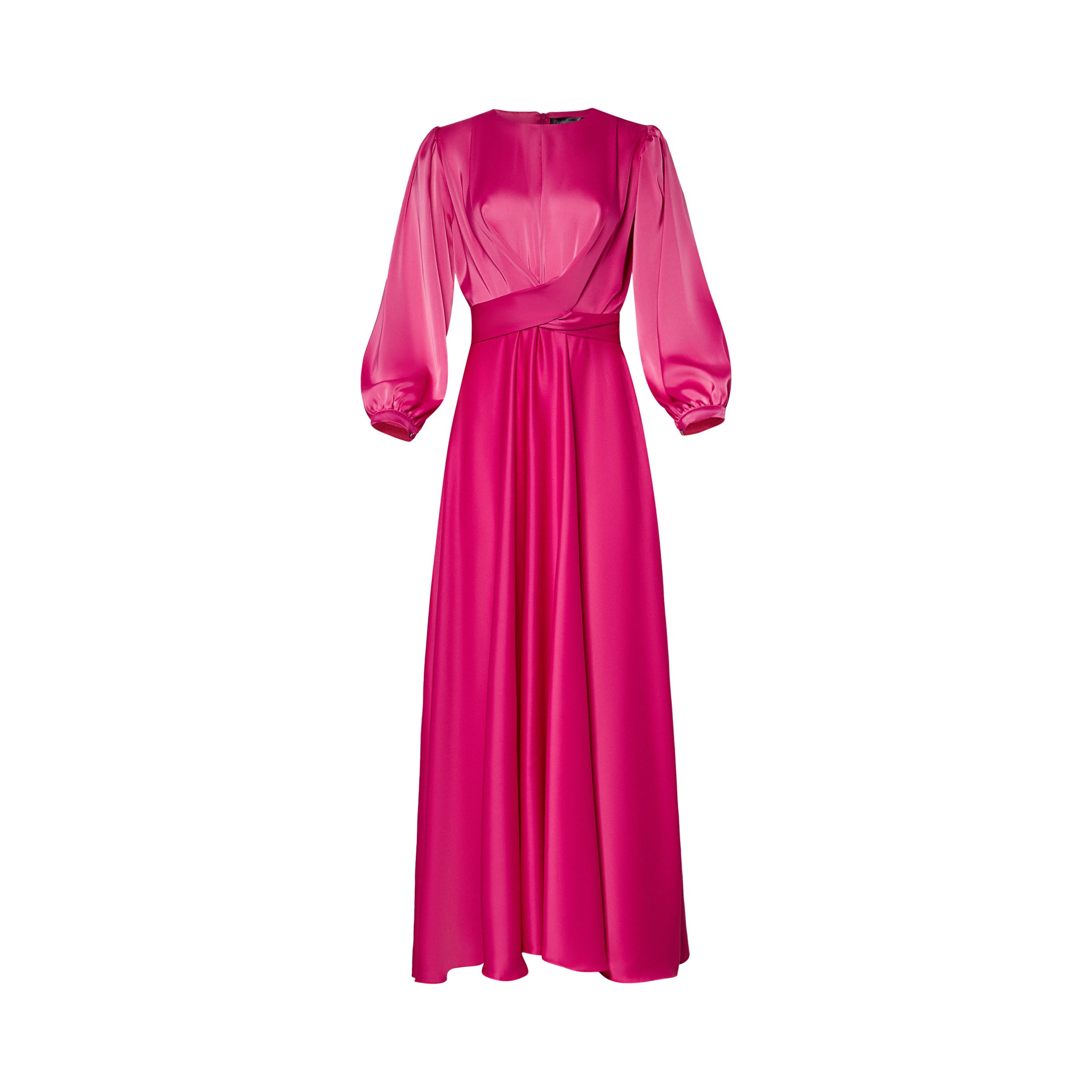 Maysa Satin Dress in Hot Pink Hijabglamour Maysa Satin Dress in Hot Pink Hijabglamour
