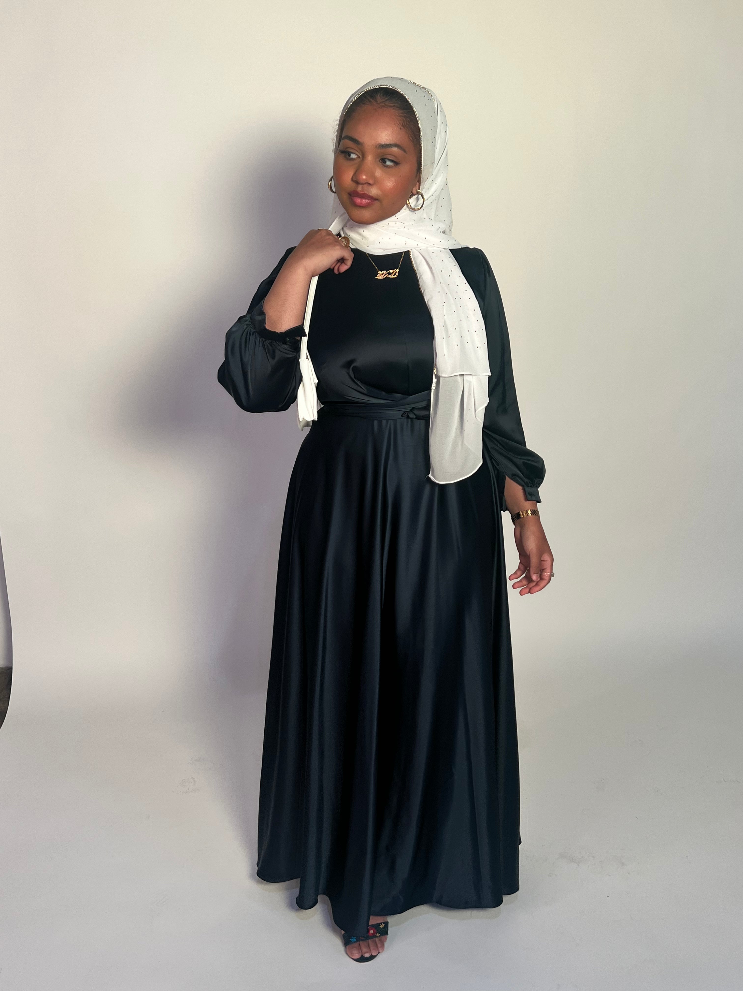 maysa satin dress Maysa Satin Dress in Lime Green Hijabglamour