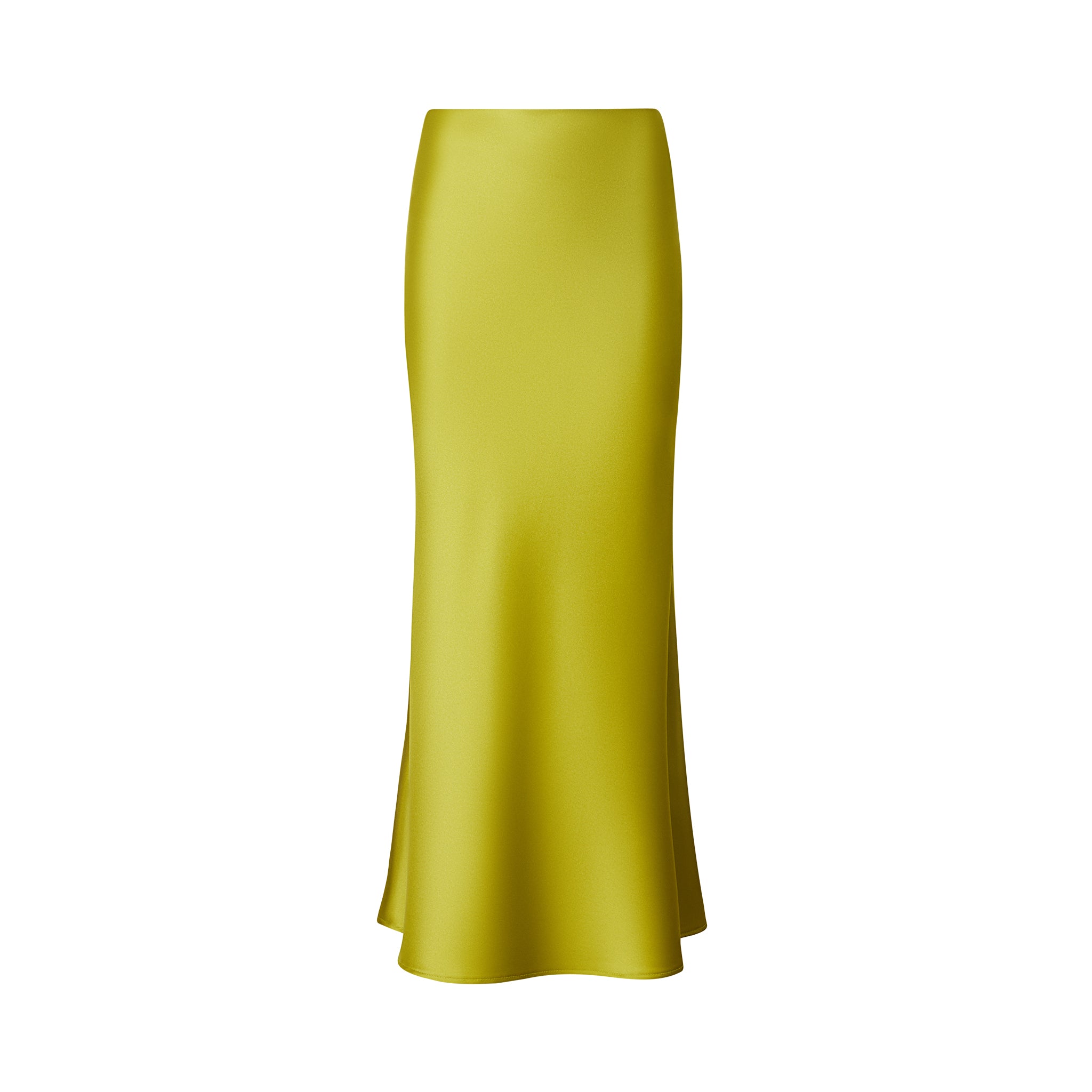 Maxi Satin Skirt in Lime Green Hijabglamour Maxi Satin Skirt in Lime Green Hijabglamour