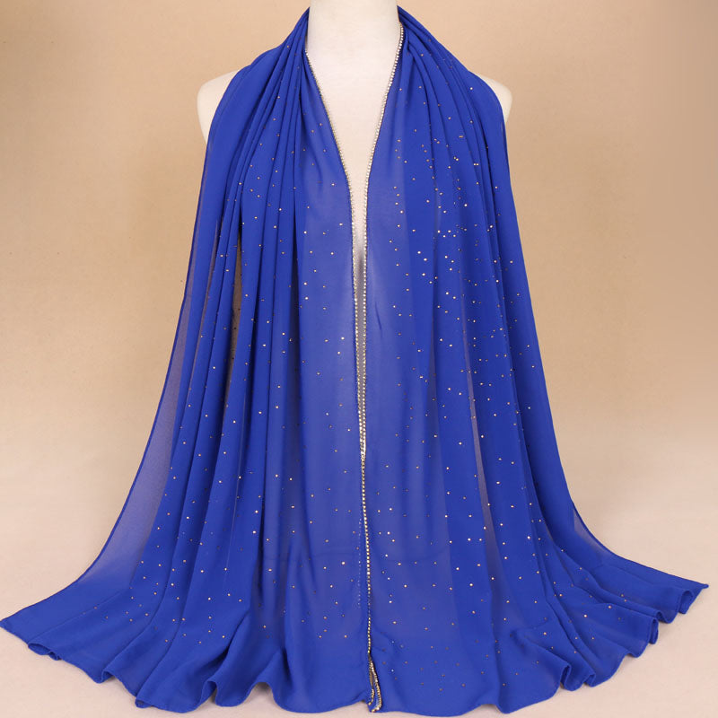 Royal Blue Rhinestone Hijab