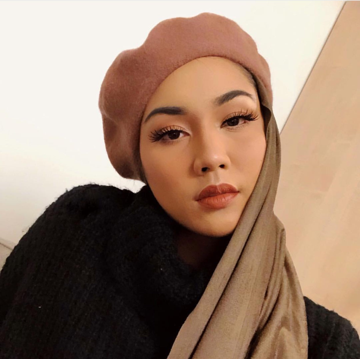 Ash Brown Suede Hijab
