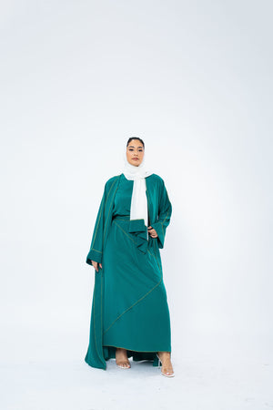 Asma Abaya in Royal Green (includes matching Hijab)