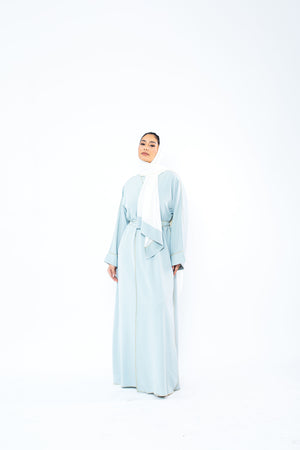 Asma Abaya in Mint Blue (includes matching Hijab)