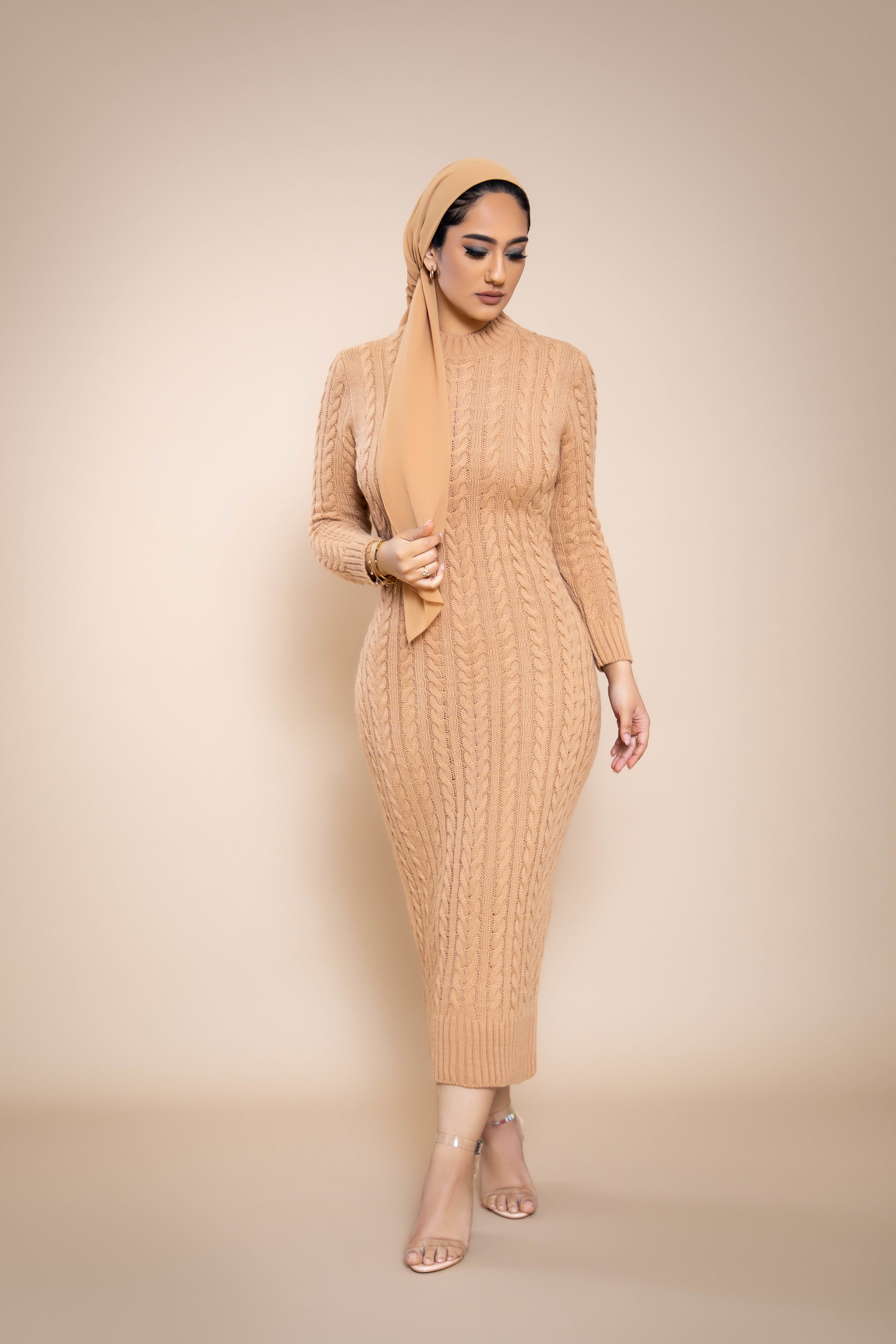 Nude Two Piece Knitted Set