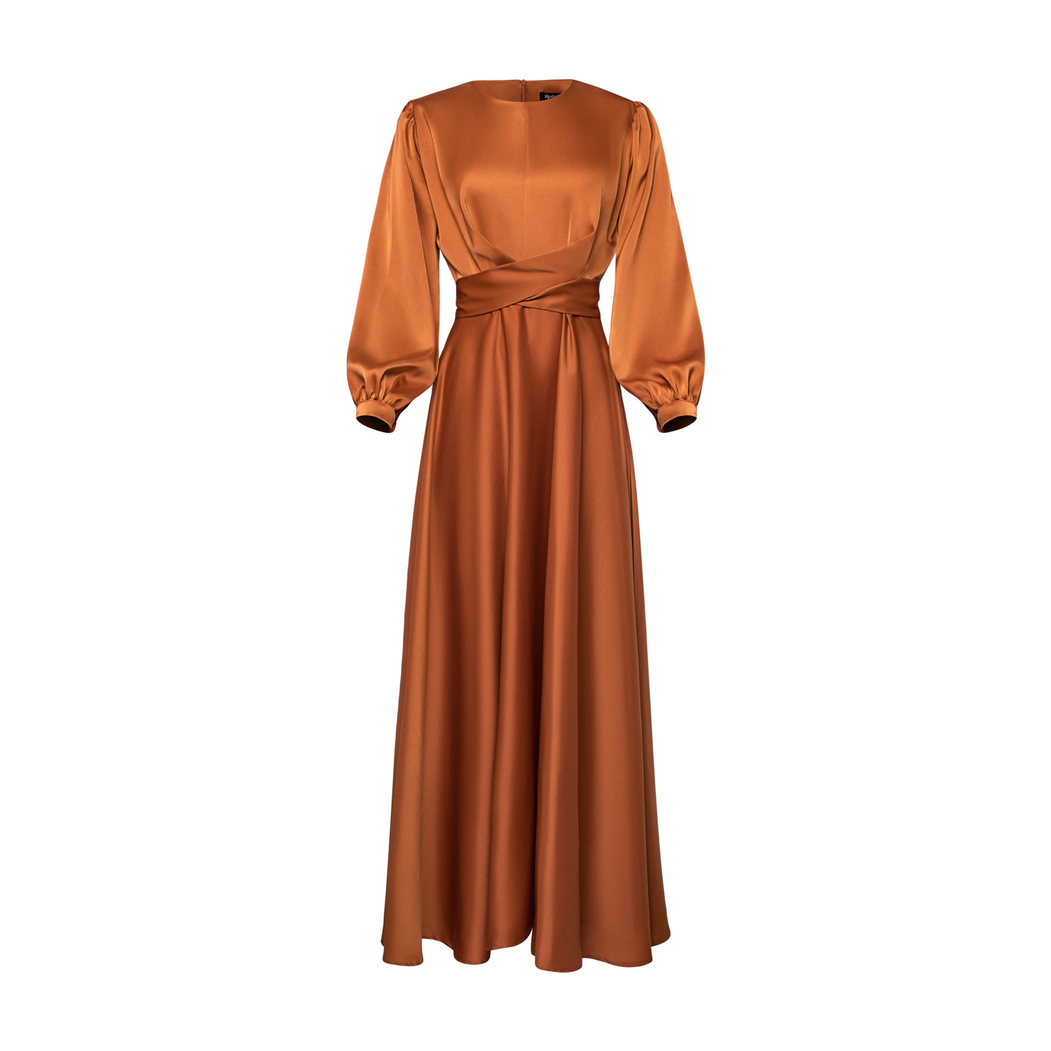 copper silk dress Maysa Satin Dress in Copper – Hijabglamour