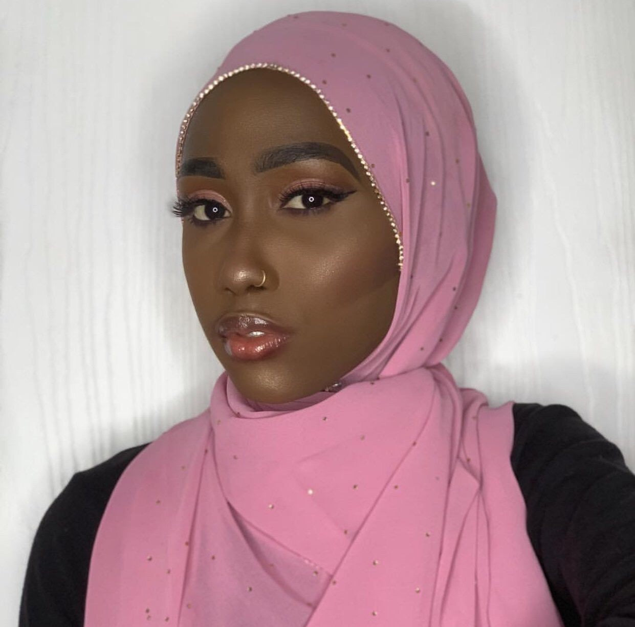 Black Rhinestone Hijab – Hijabglamour