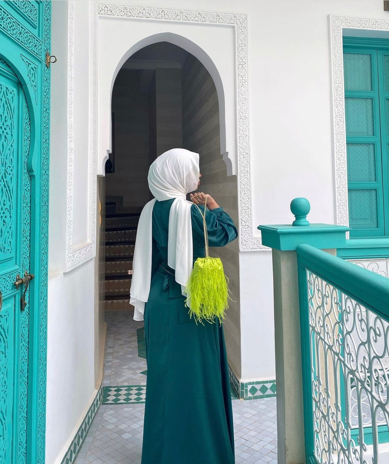 maysa satin dress in royal green Maysa Satin Dress in Lime Green Hijabglamour