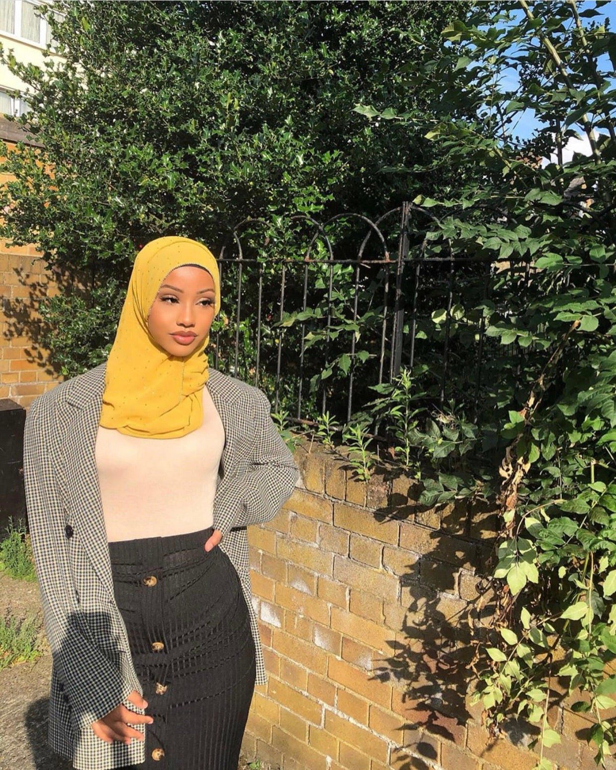 Mustard Rhinestone Hijab