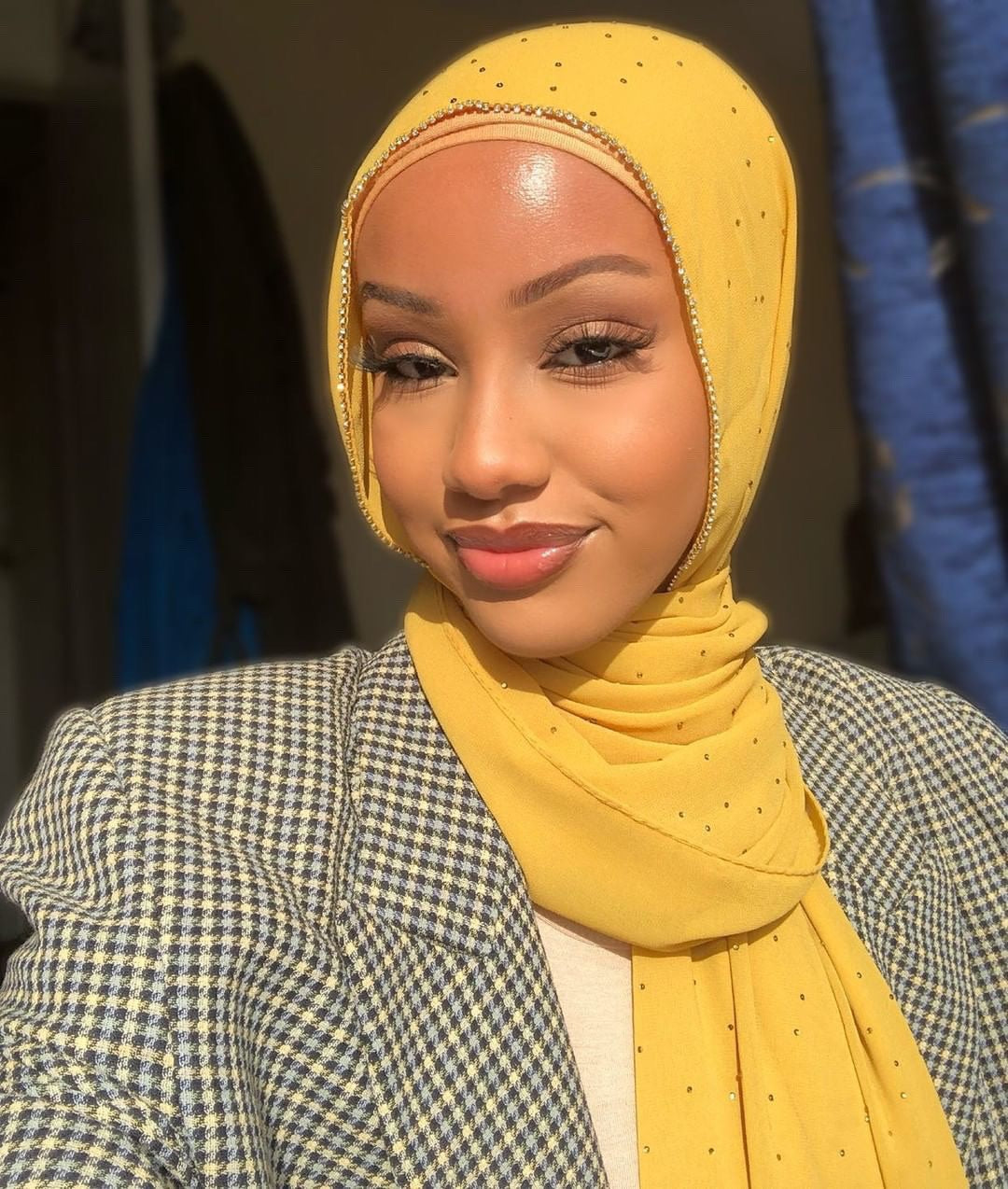 Mustard Rhinestone Hijab